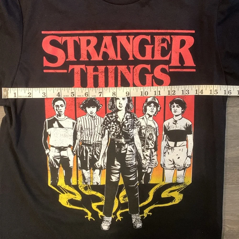 NWT Stranger Things Netflix Black Cotton Short Sleeve Tee Unisex Size Small - Picture 5 of 8